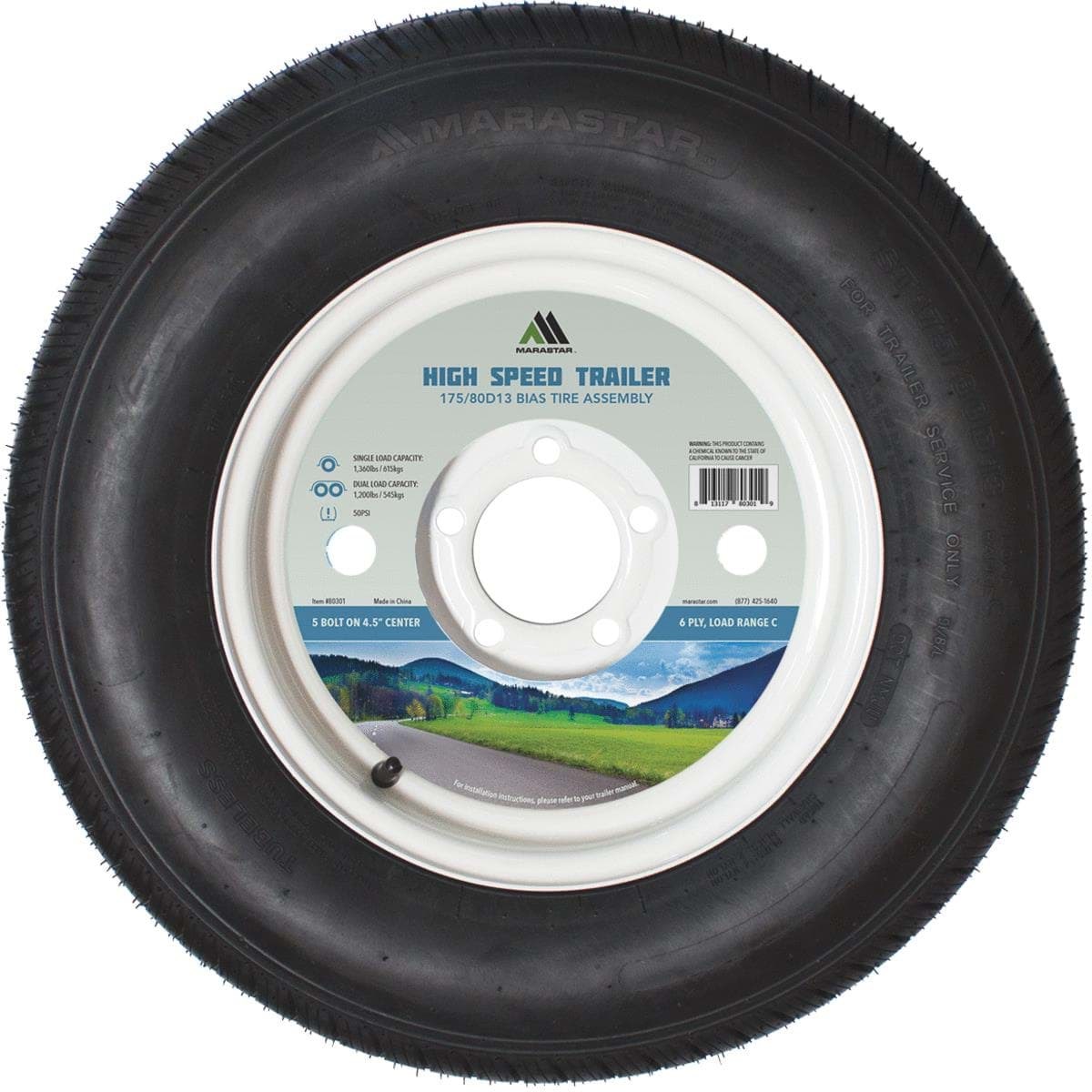 Picture of Marastar Trailer Tire and Wheel