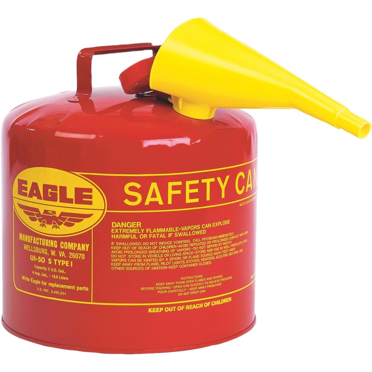 Picture of Eagle Type I Safety Fuel Can - 5 Gal