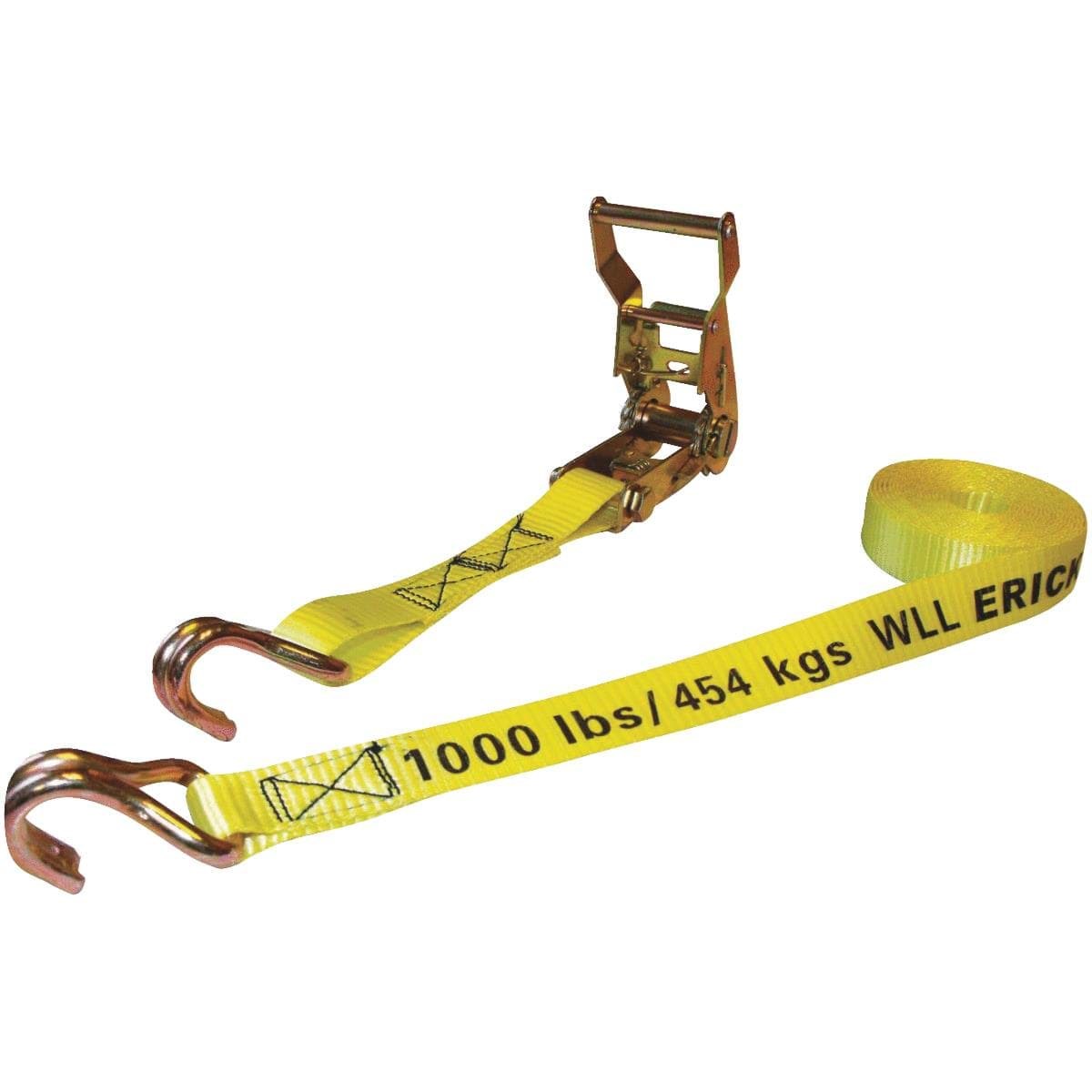Picture of Erickson Heavy-Duty Ratchet Strap with J Hooks - 1"x25'