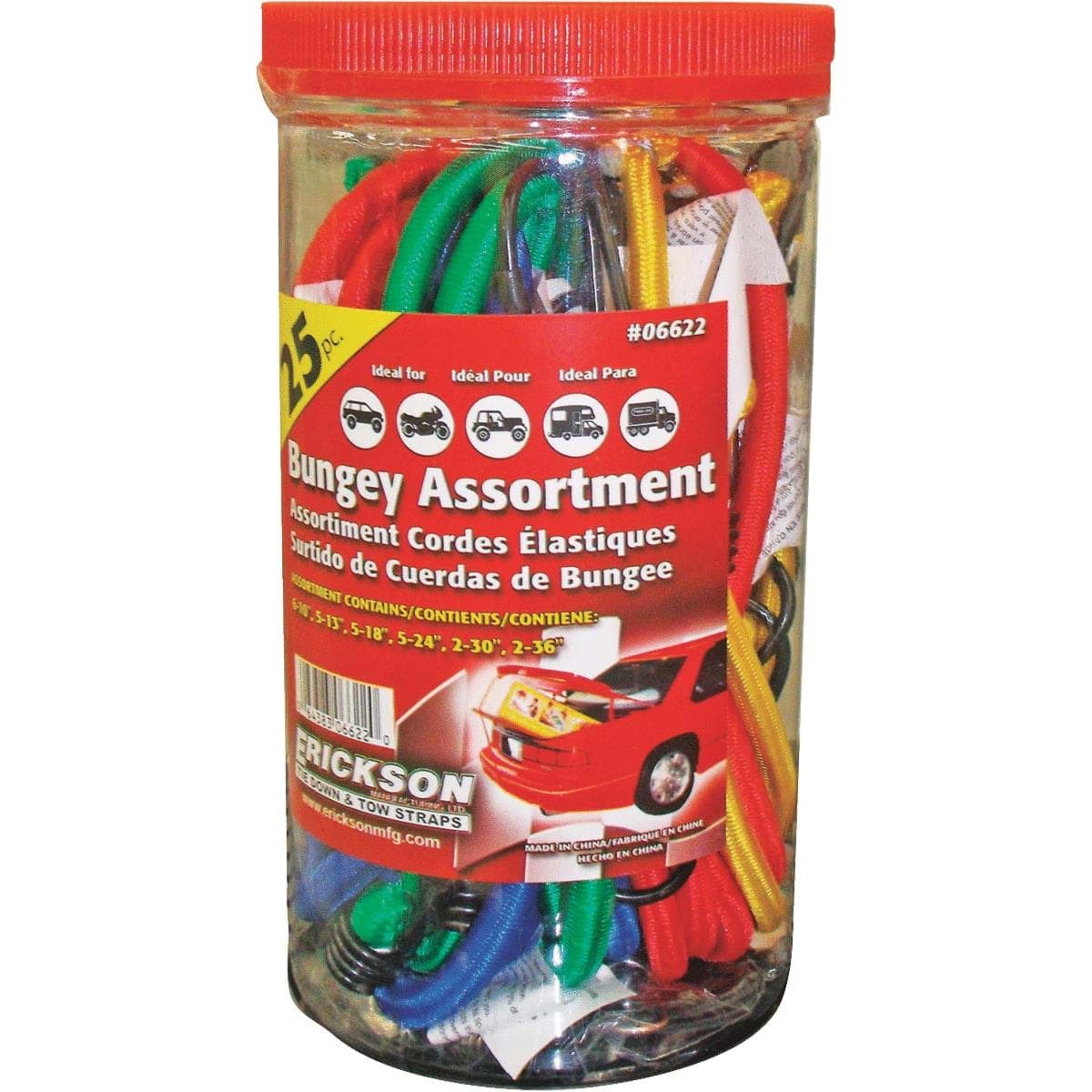 Picture of 25-Piece Bungee Assortment In A Jar