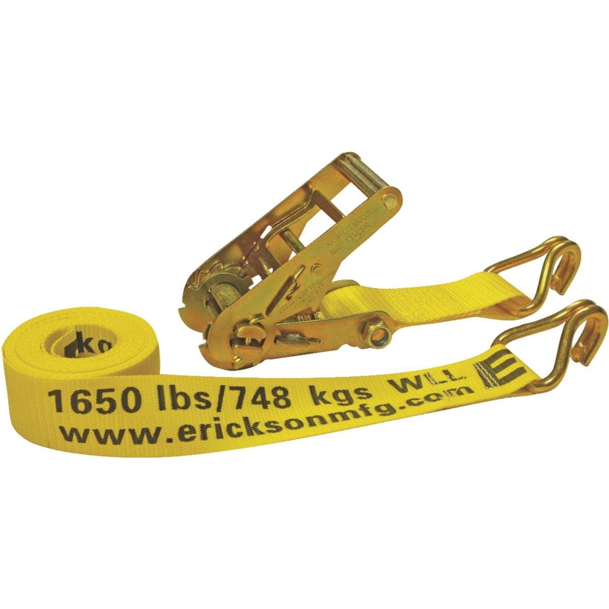 Picture of Erickson Heavy-Duty Ratchet Strap with J Hooks - 2"x15'