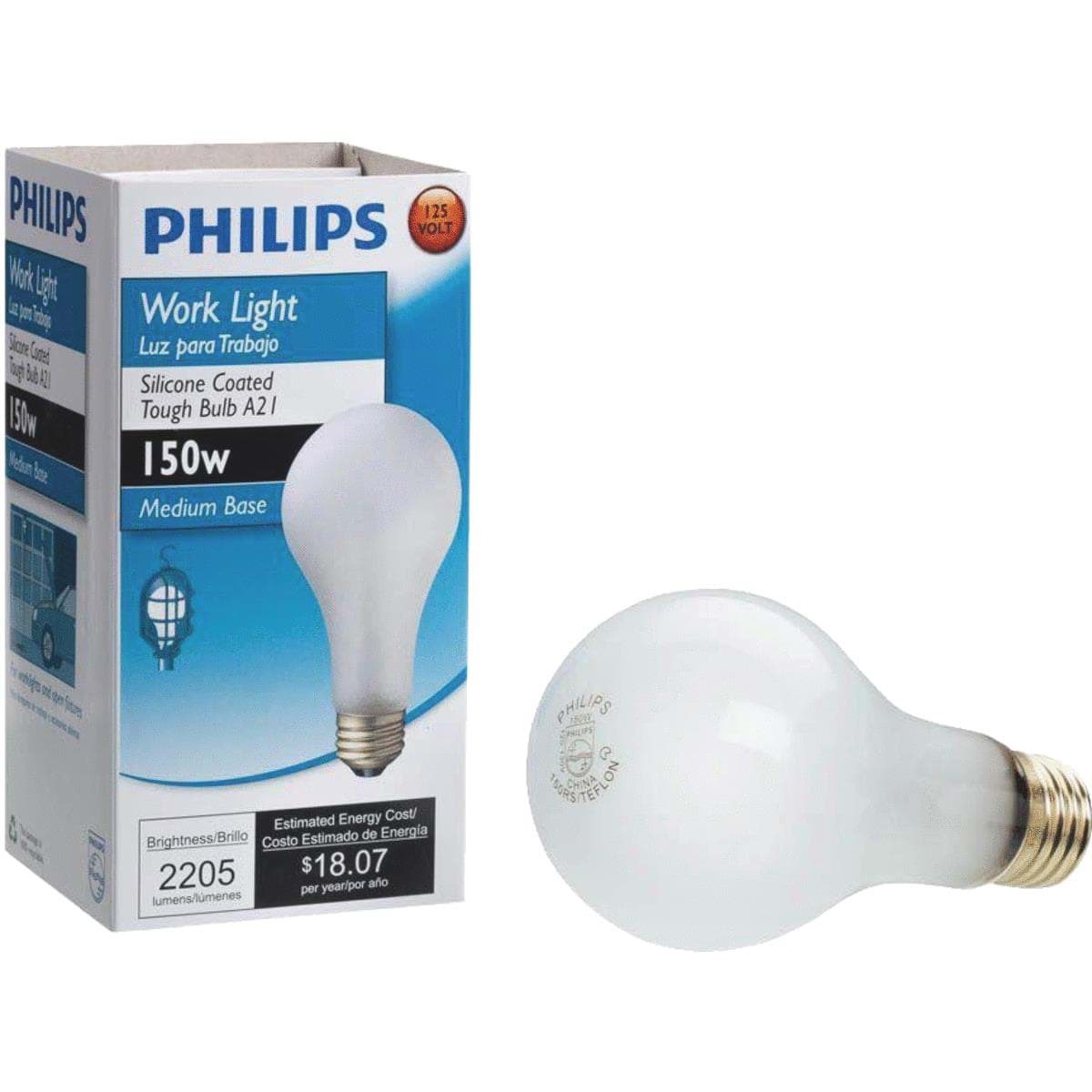 Picture of Philips A21 Incandescent Rough Service Light Bulb
