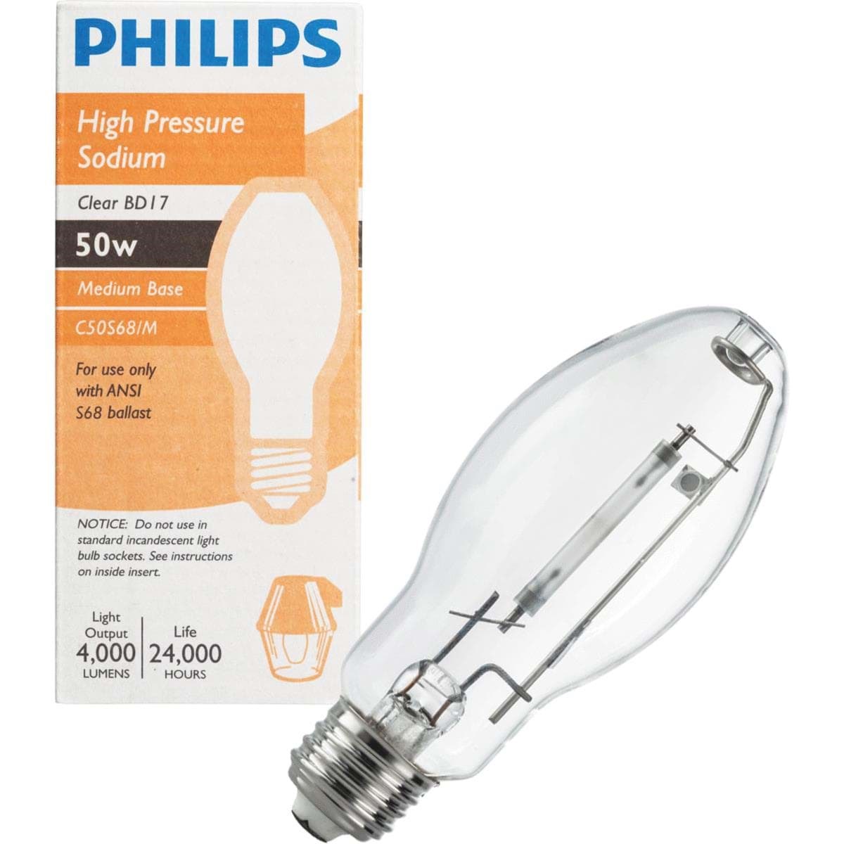 Picture of Philips BD17 Medium High-Pressure Sodium High-Intensity Light Bulb