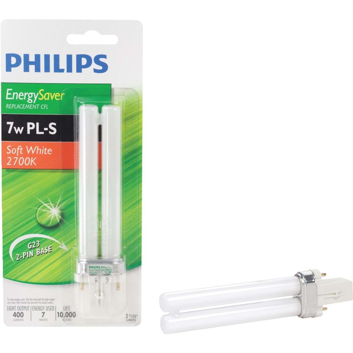 Picture of Philips Energy Saver PL-S Twin G23 CFL Light Bulb