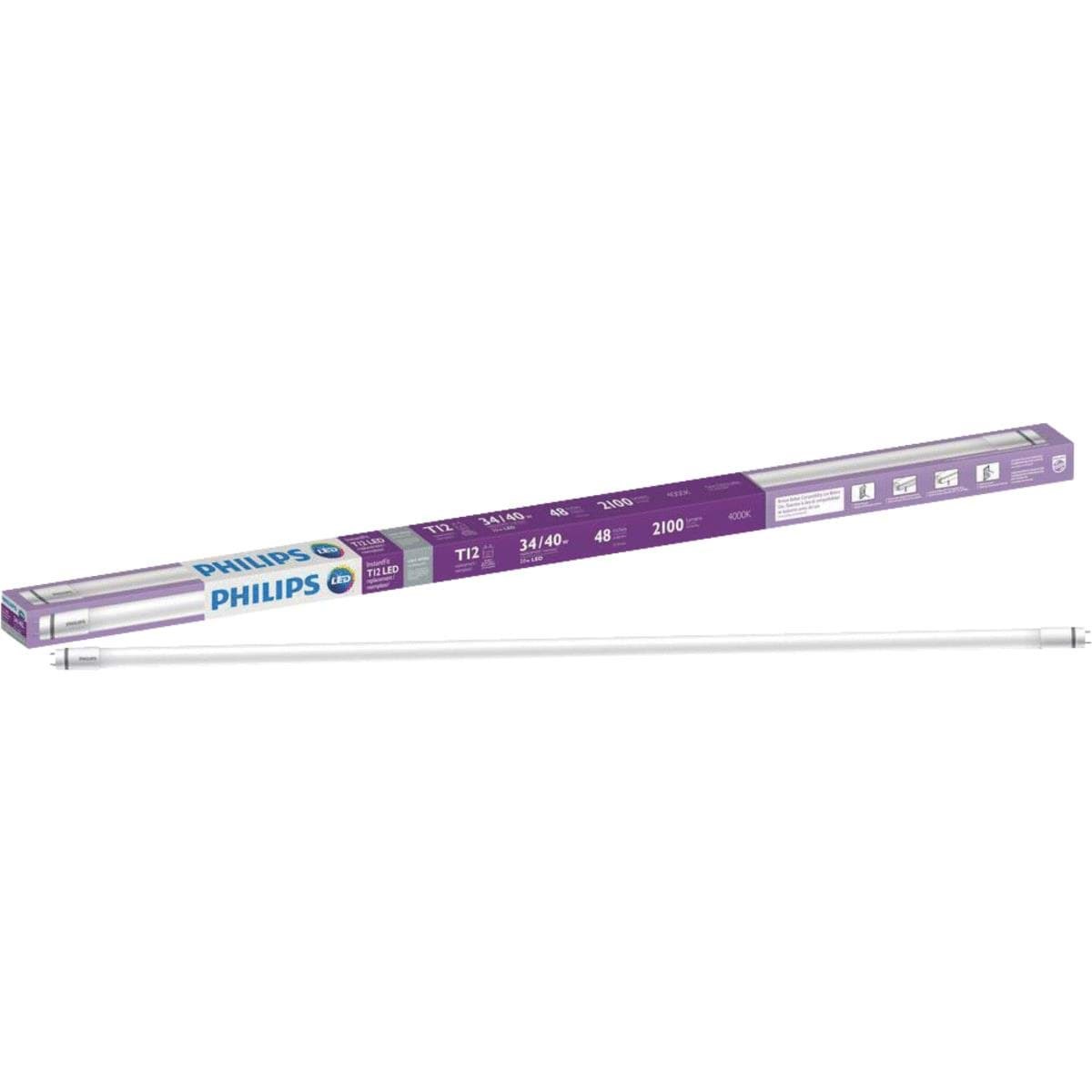 Picture of Philips InstantFit T12 Bi-Pin LED Tube Light Bulb