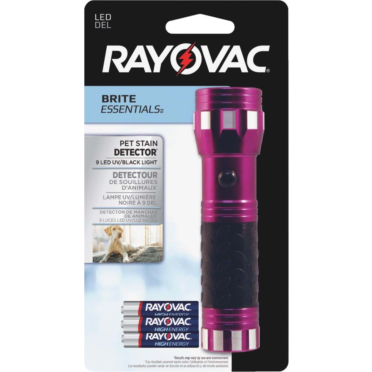 Picture of Rayovac Brite Essentials Pet Stain Detector LED Flashlight