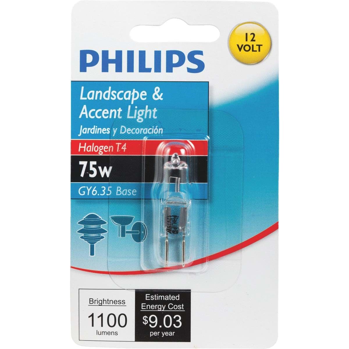 Picture of Philips T4 12V GY6.35 Halogen Special Purpose Light Bulb