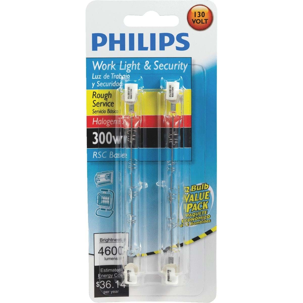 Picture of Philips T3 130V Rough Service Halogen Light Bulb