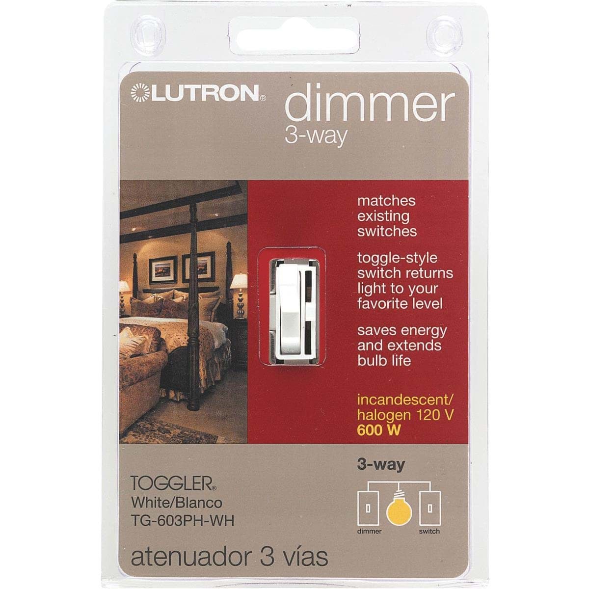 Picture of Lutron Toggler 3-Way Preset Slide Dimmer Switch