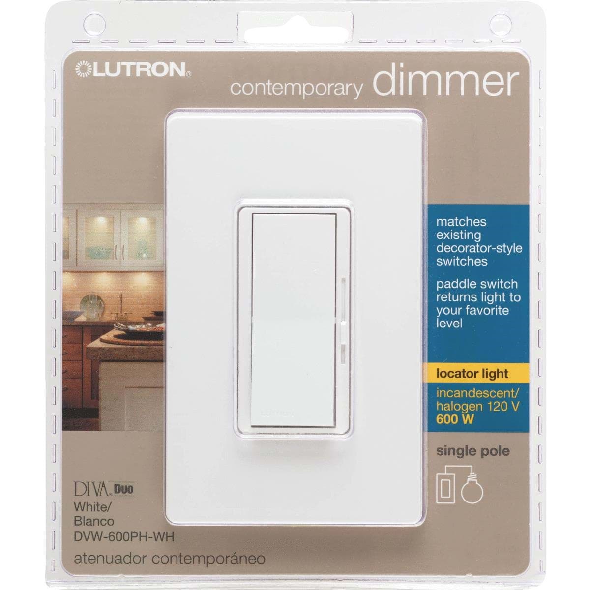 Picture of Lutron Diva Single-Pole Slide Dimmer Switch