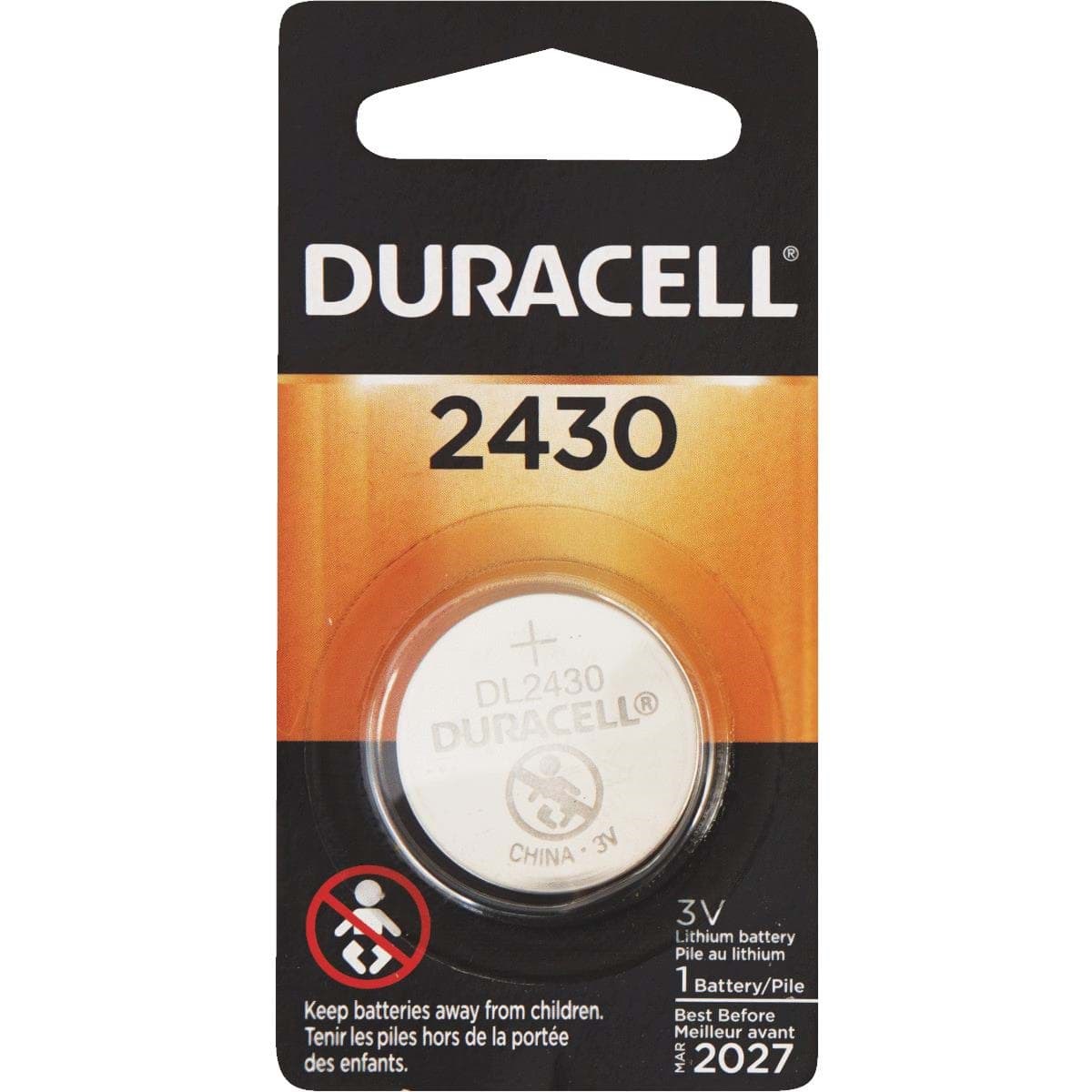 Picture of Duracell 2430 Lithium Coin Cell Battery