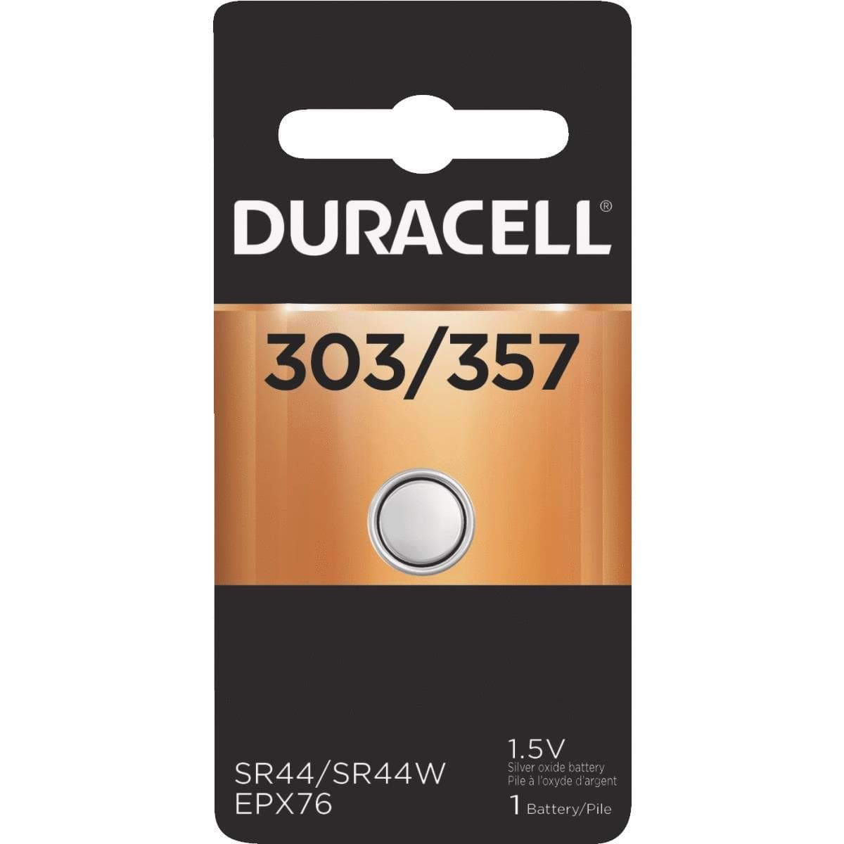Picture of Duracell 303/357 Silver Oxide Button Cell Battery