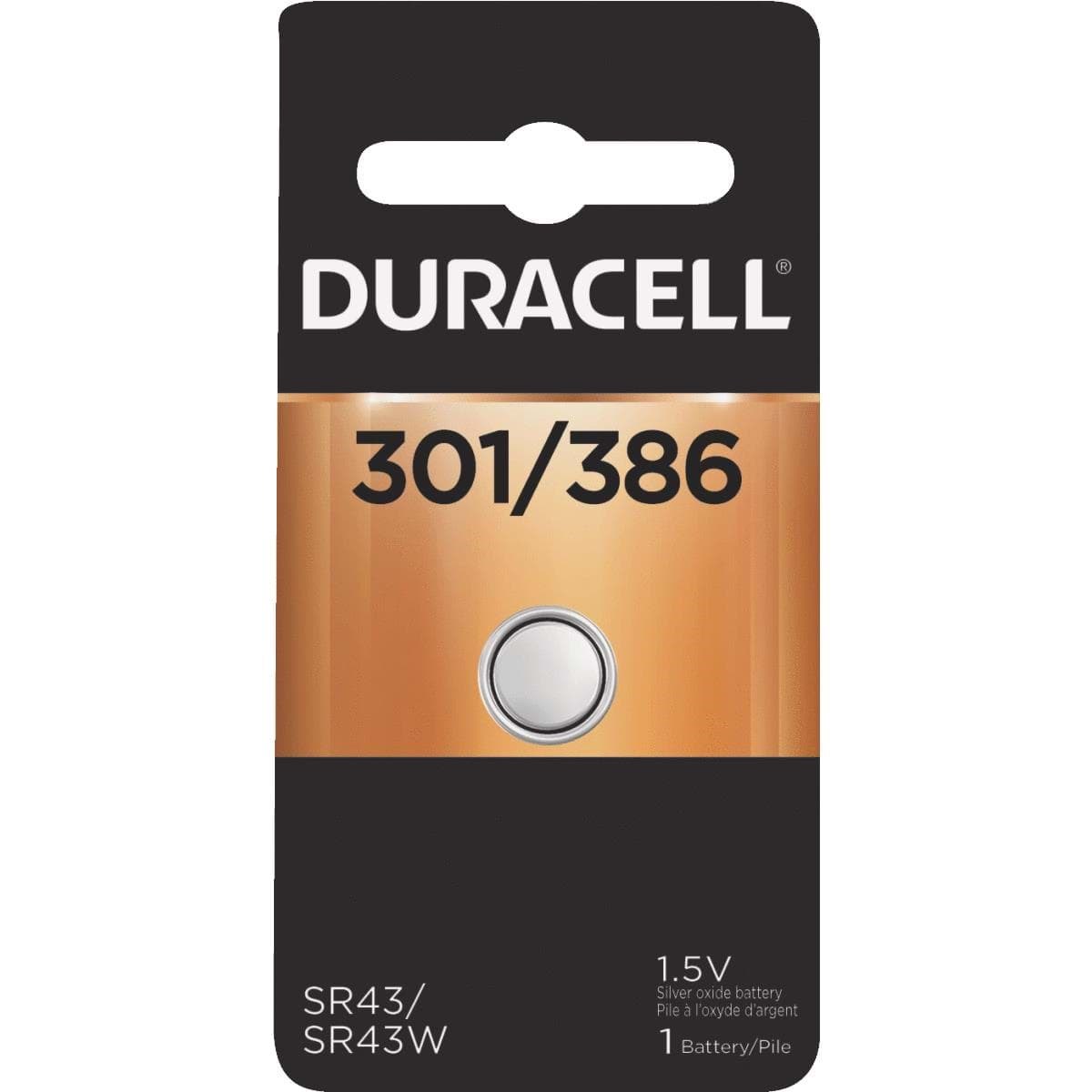 Picture of Duracell 301/386 Silver Oxide Button Cell Battery