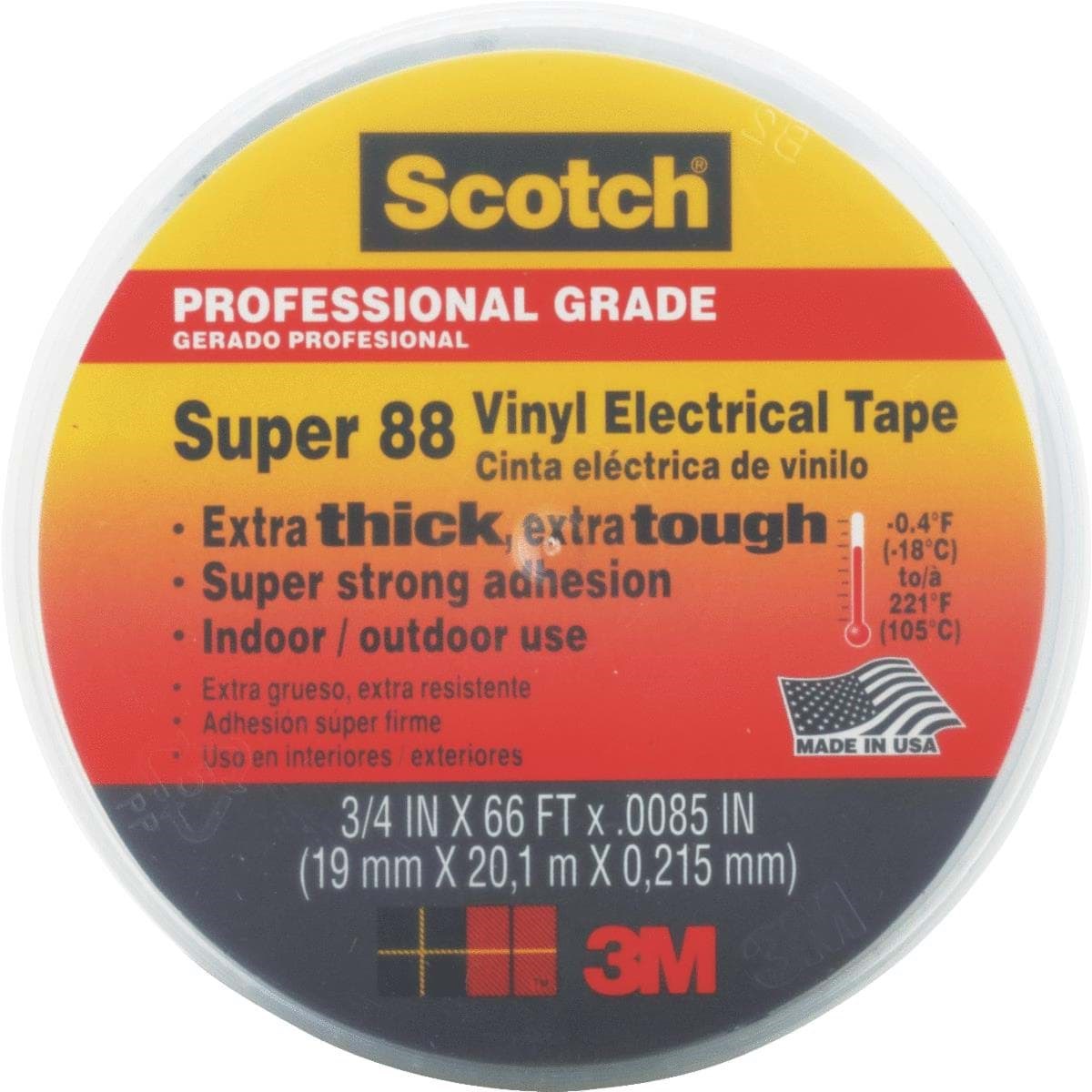 Picture of Black Scotch Vinyl Plastic Electrical Tape
