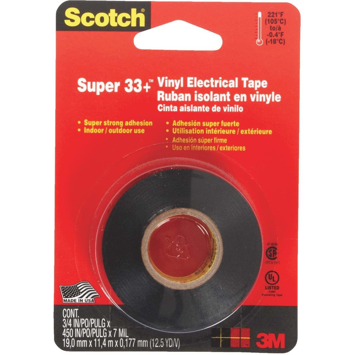 Picture of 3M Scotch Super 33 Vinyl Plastic Electrical Tape