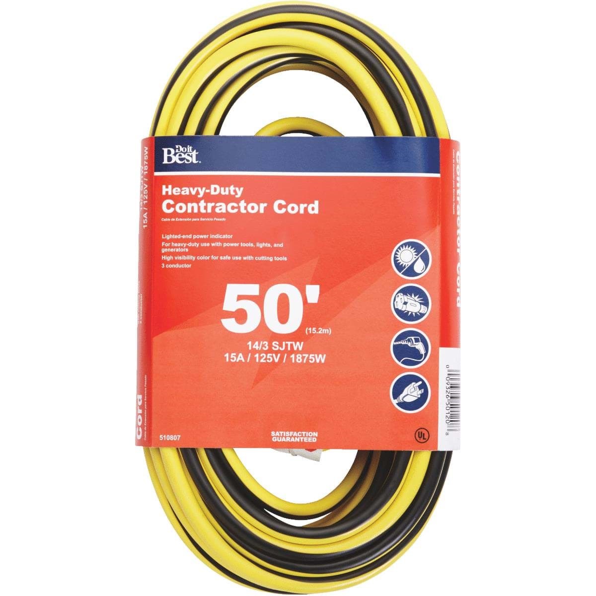 Picture of Do it Best 14/3 Heavy-Duty Contractor Extension Cord