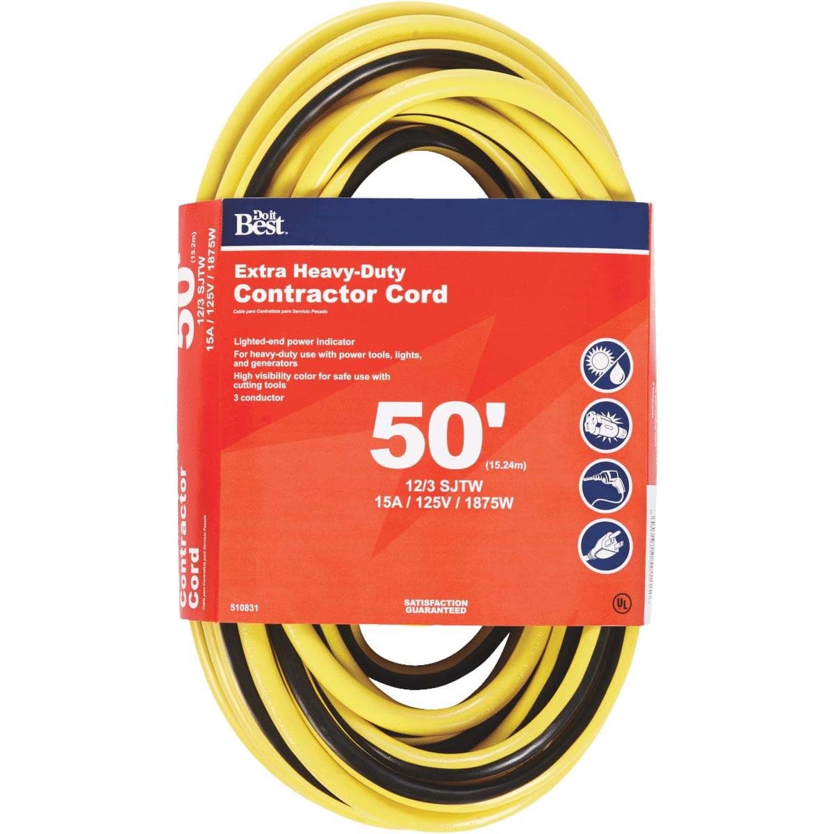 Picture of Do it Best 12/3 Extra Heavy-Duty Contractor Extension Cord