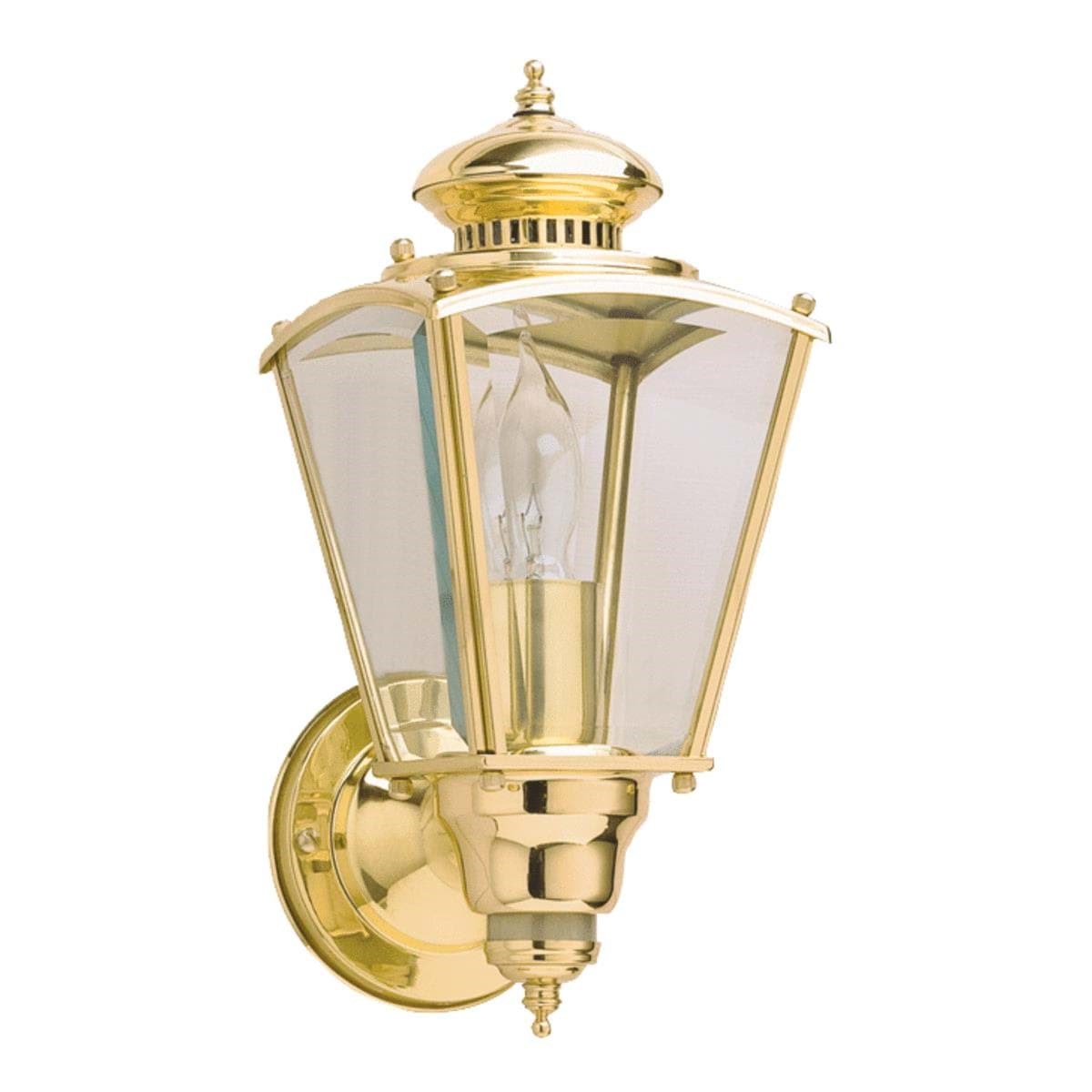 Picture of Heath Zenith Solid Brass Motion Activated Incandescent Outdoor Wall Light Fixture