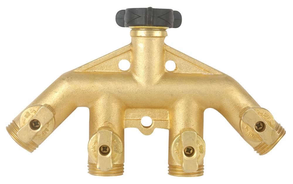Picture of Water Hose Splitter Brass High Flow Gilmour – 4way