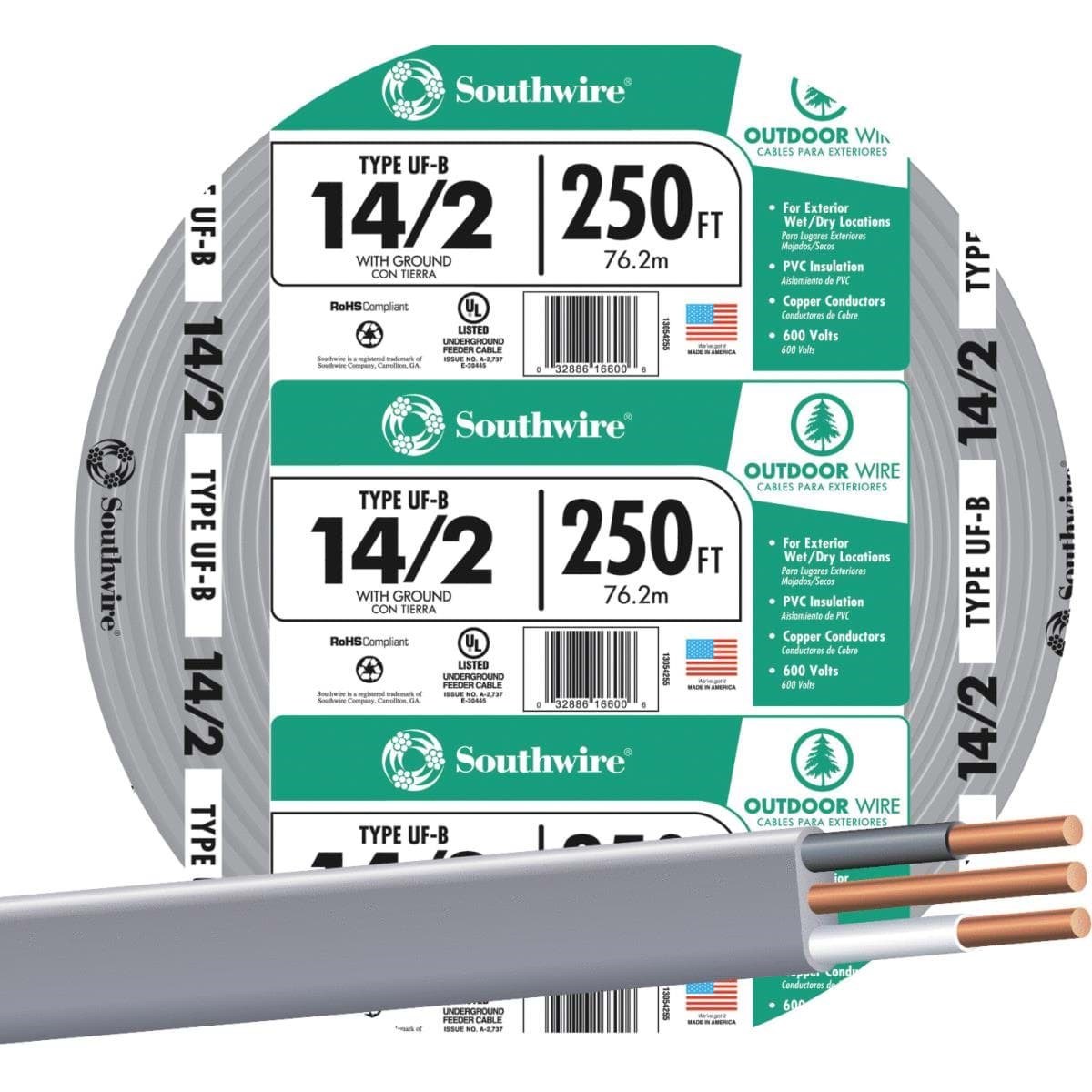 Picture of Southwire 14-2 UFW/G Wire