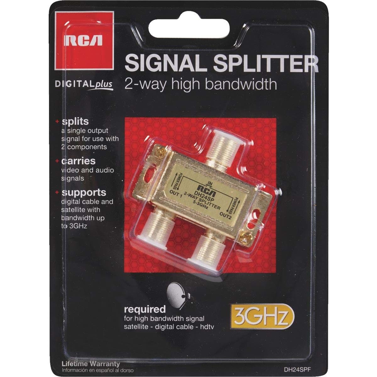 Picture of RCA Digital Plus 2-Way Coaxial Splitter