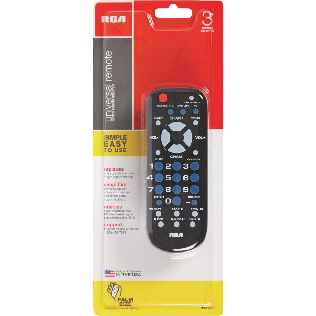 Picture of 3-Device Remote Control