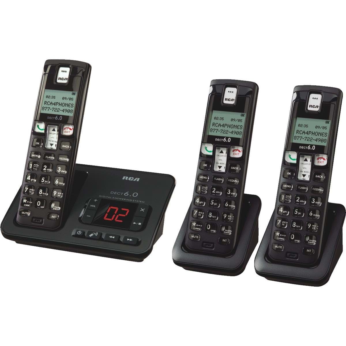 Picture of RCA DECT 6.0 Cordless Phone With 3 Handsets