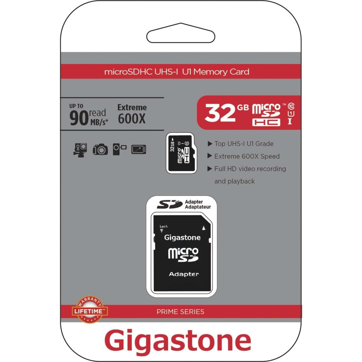 Picture of Gigastone Prime Series MicroSD Card 2-In-1 Kit