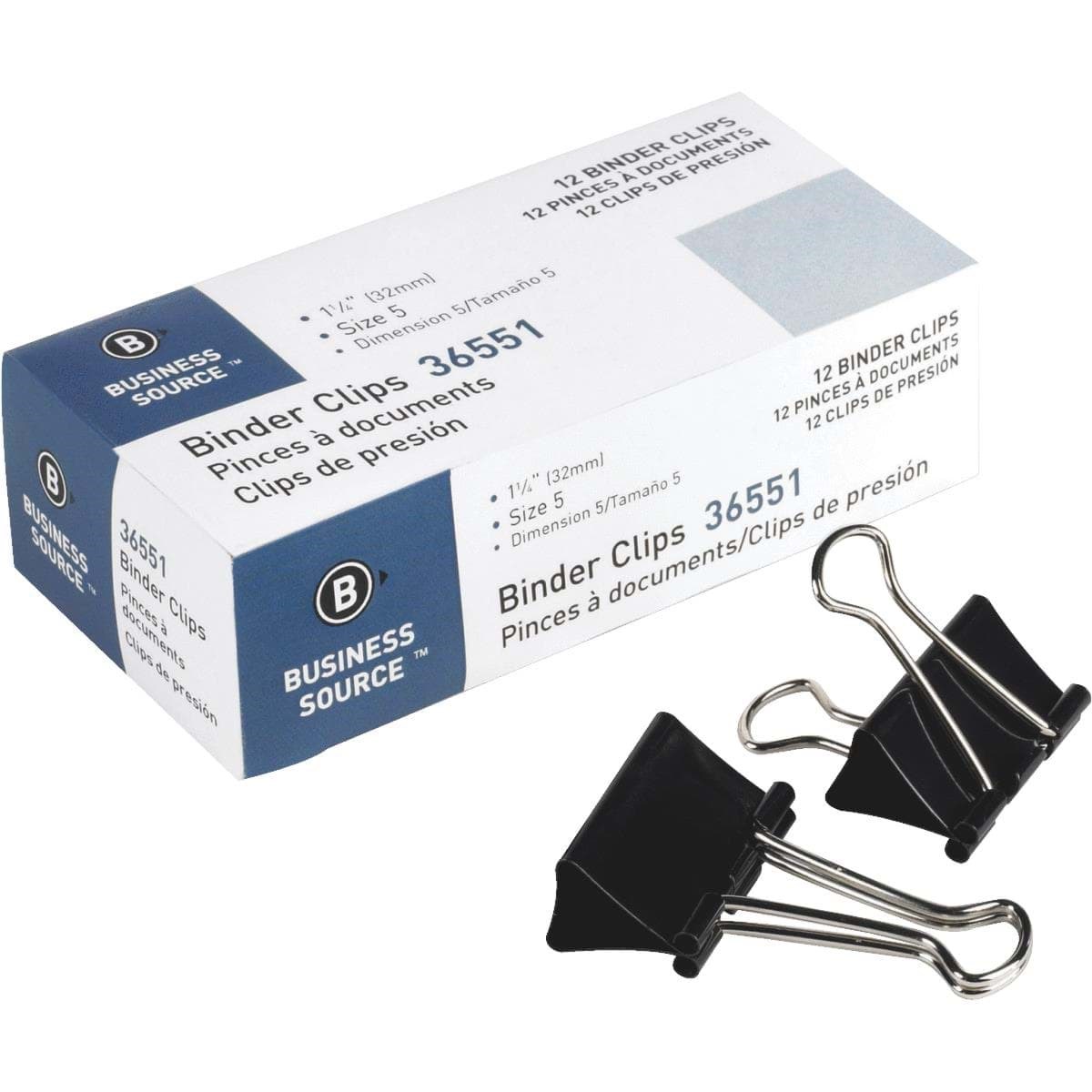 Picture of Business Source Binder Clips - Medium