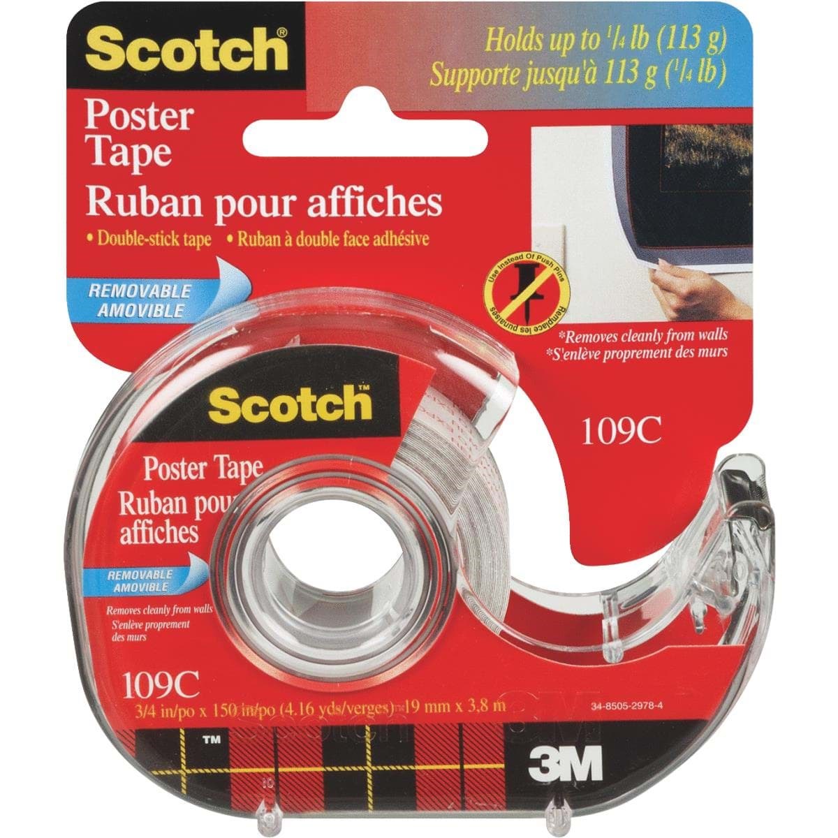 Picture of 3M Scotch Removable Double-Sided Poster Mounting Tape