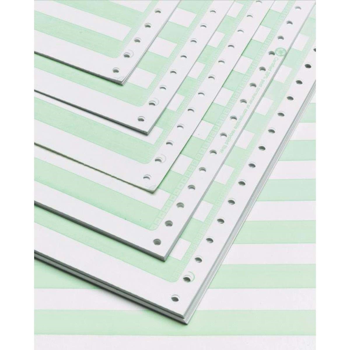 Picture of Staples Green Bar Computer Printer Paper