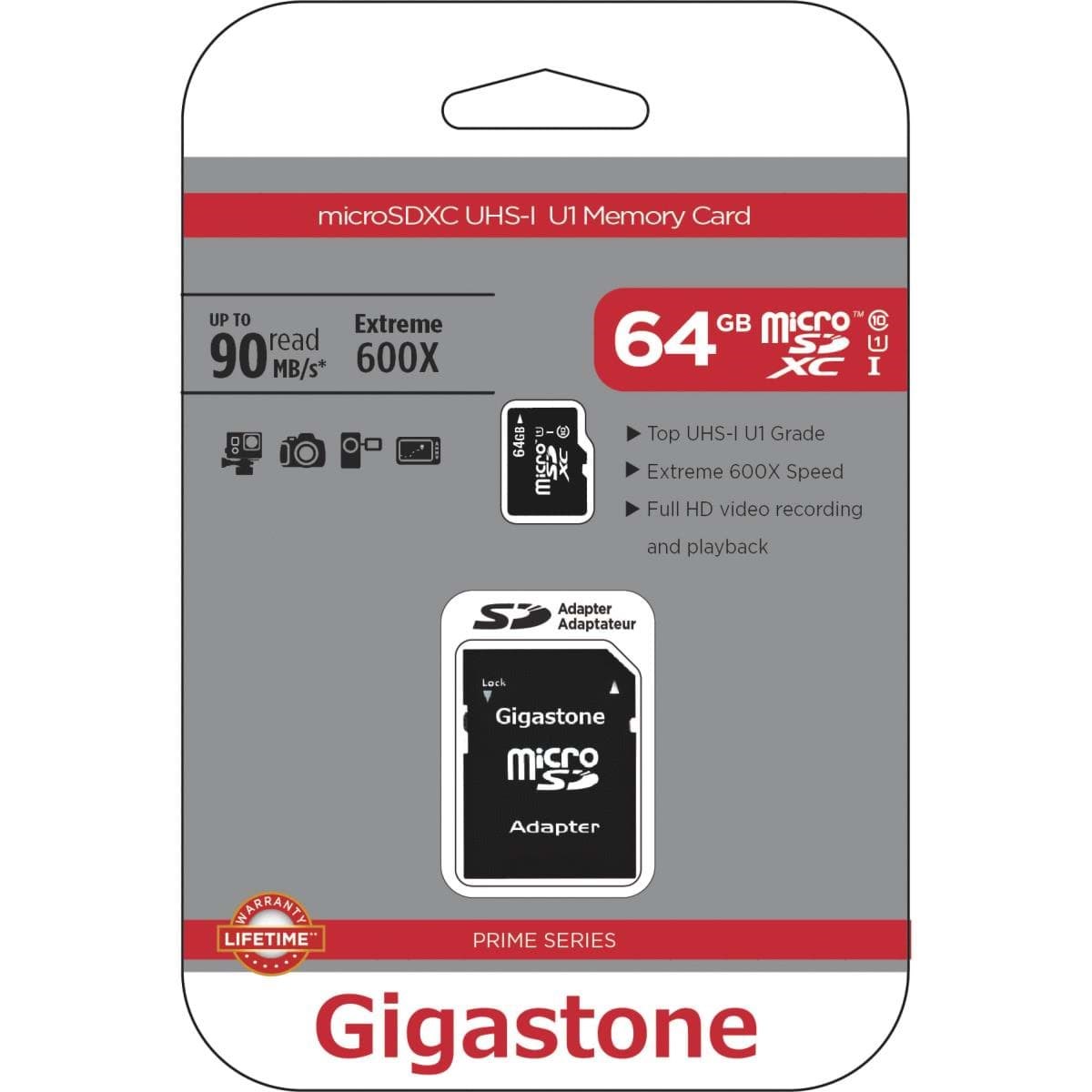 Picture of Gigastone Prime Series MicroSD Card 2-In-1 Kit