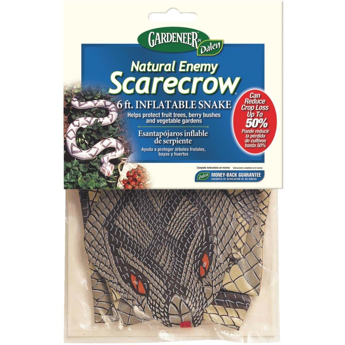 Picture of Gardeneer Natural Enemy Scarecrow Inflatable Garden Snake Pest Deterrent Decoy