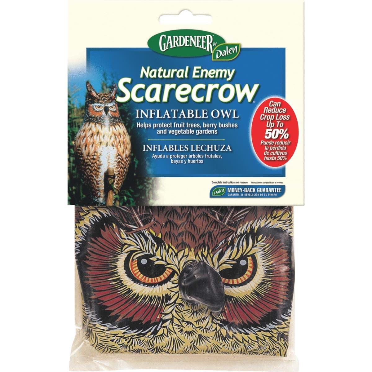 Picture of Gardeneer Natural Enemy Scarecrow Inflatable Great Horned Owl Pest Deterrent Decoy