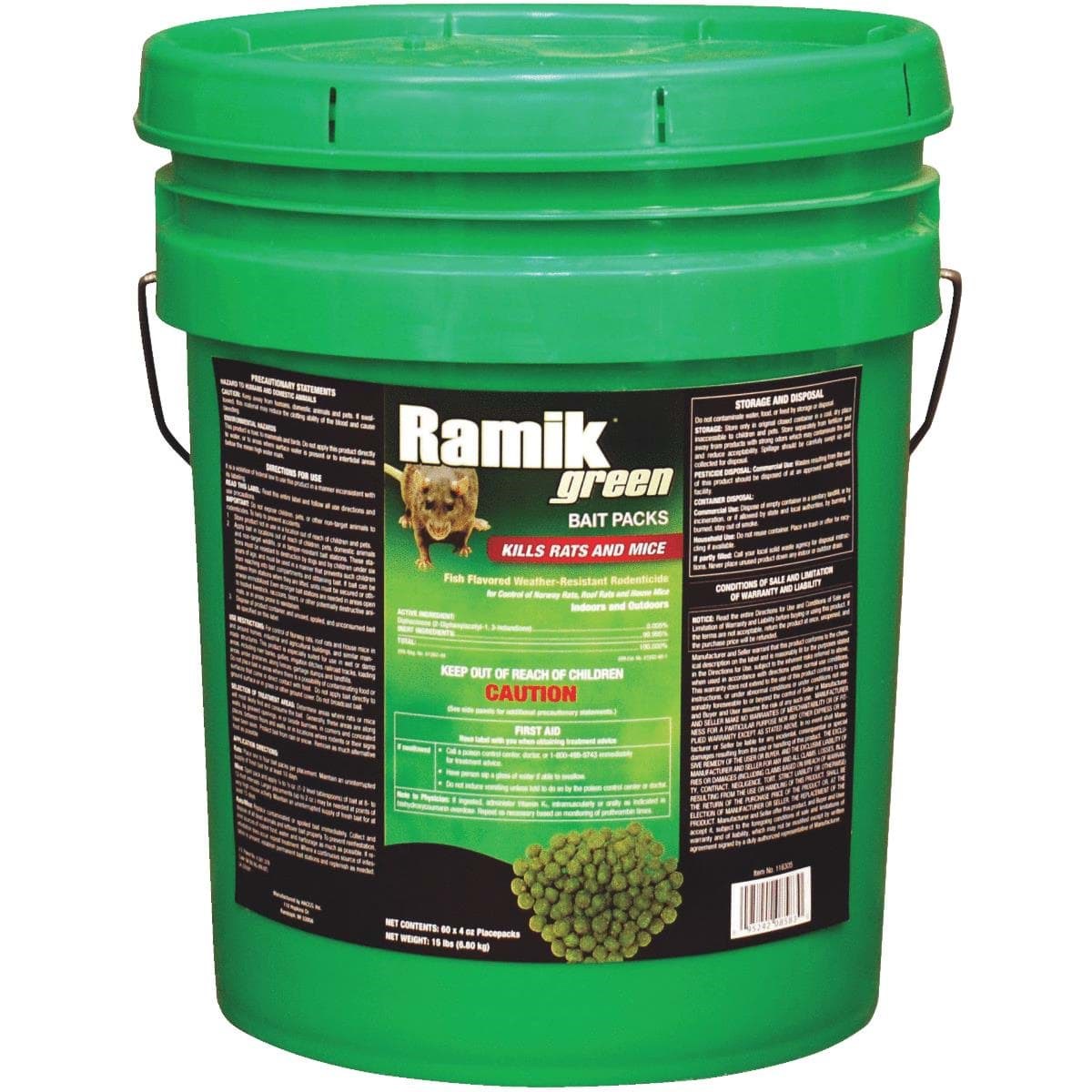 Picture of Ramik Green Rat And Mouse Poison Pellet Bait Packs