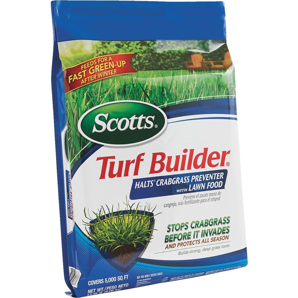 Picture of Scotts Turf Builder Lawn Fertilizer With Halts Crabgrass Preventer