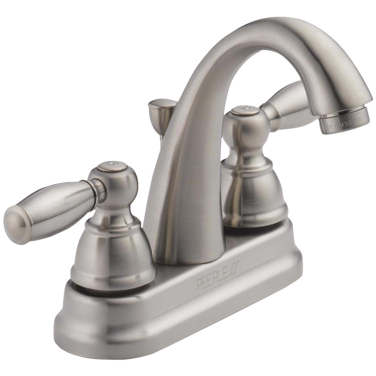 Picture of Peerless 2-Handle 4 In. Centerset High Arc J Spout Bathroom Faucet with Pop-Up