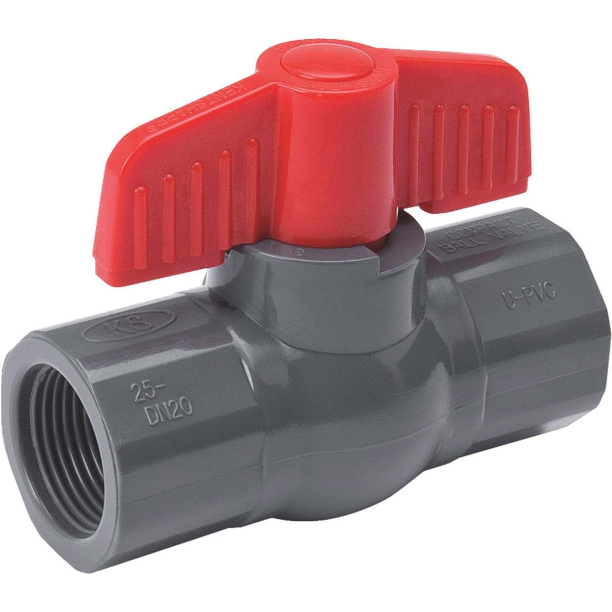 Picture of PVC Schedule 80 Grey Ball Valve F.I.P. - 3/4" FIP X 3/4" FIP