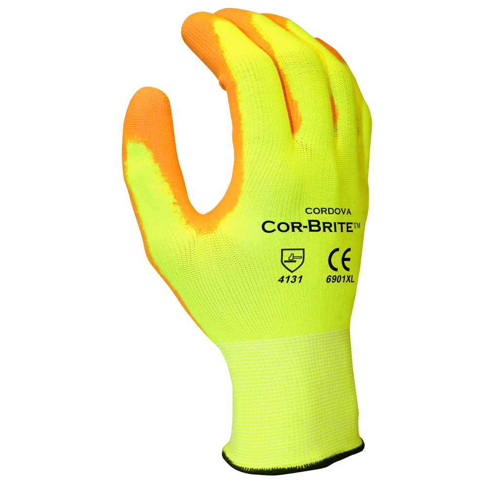 Picture of Glove Nylon w/ Palm Polyurethane Hi-Viz - M