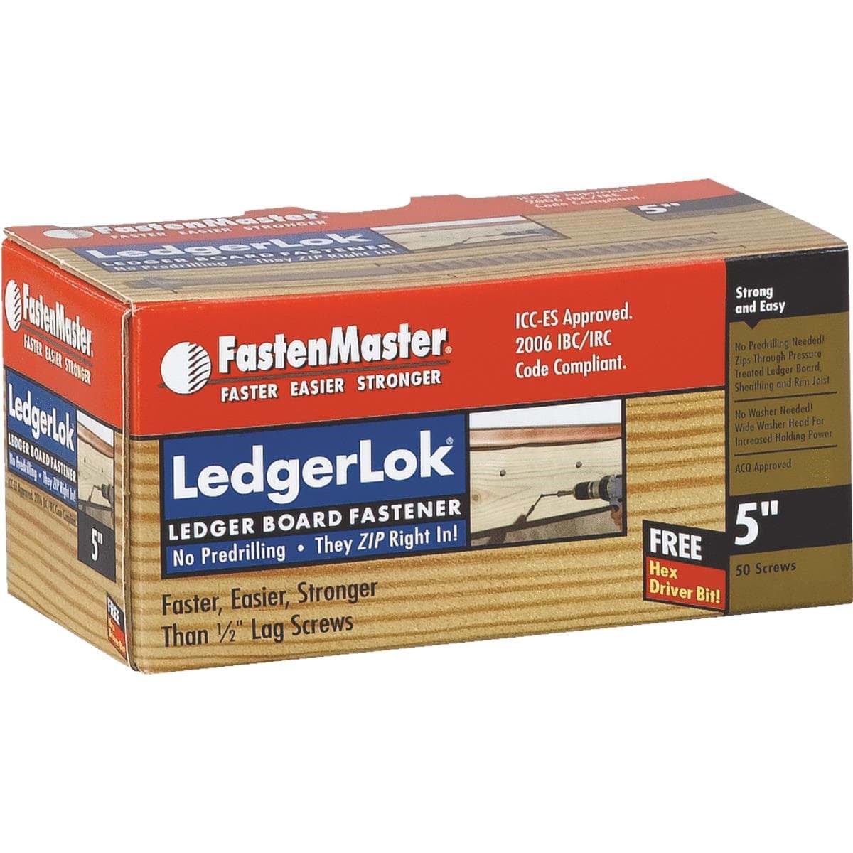 Picture of FastenMaster LedgerLok Deck Screw - .305"x5"