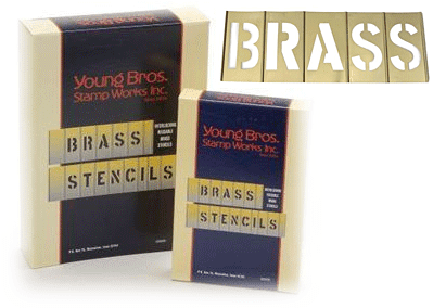 Picture of Stencil Brass Letters 33pc. – 1” 