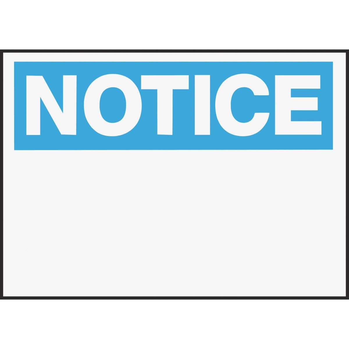 Picture of Hy-Ko Notice Blank Sign
