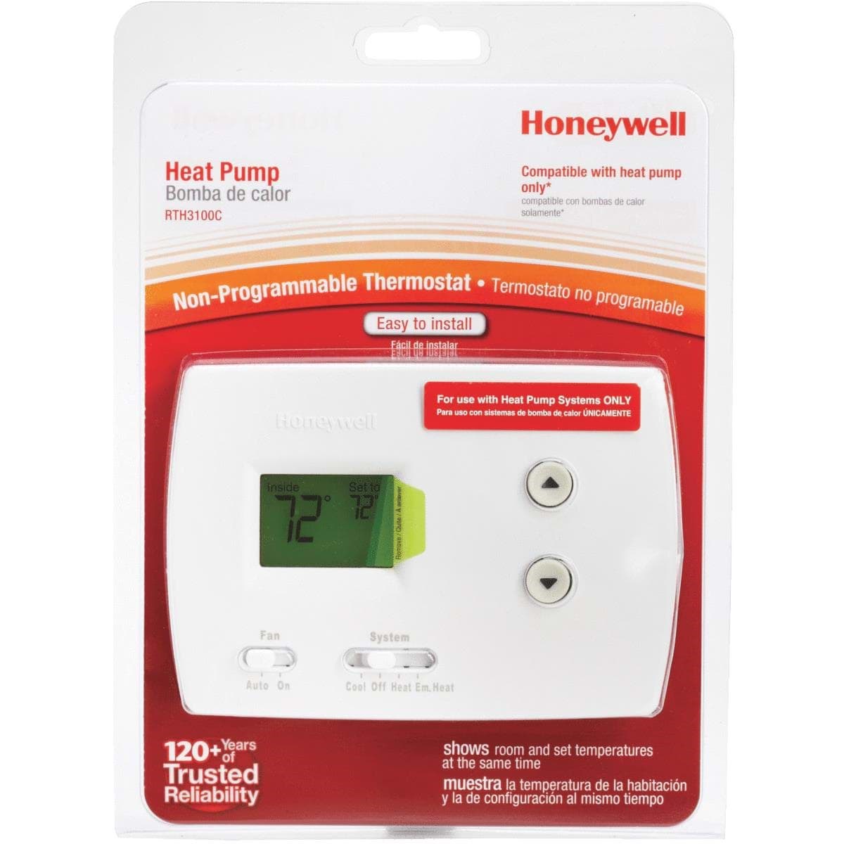 Picture of Honeywell Mercury-Free Heat Pump Thermostat