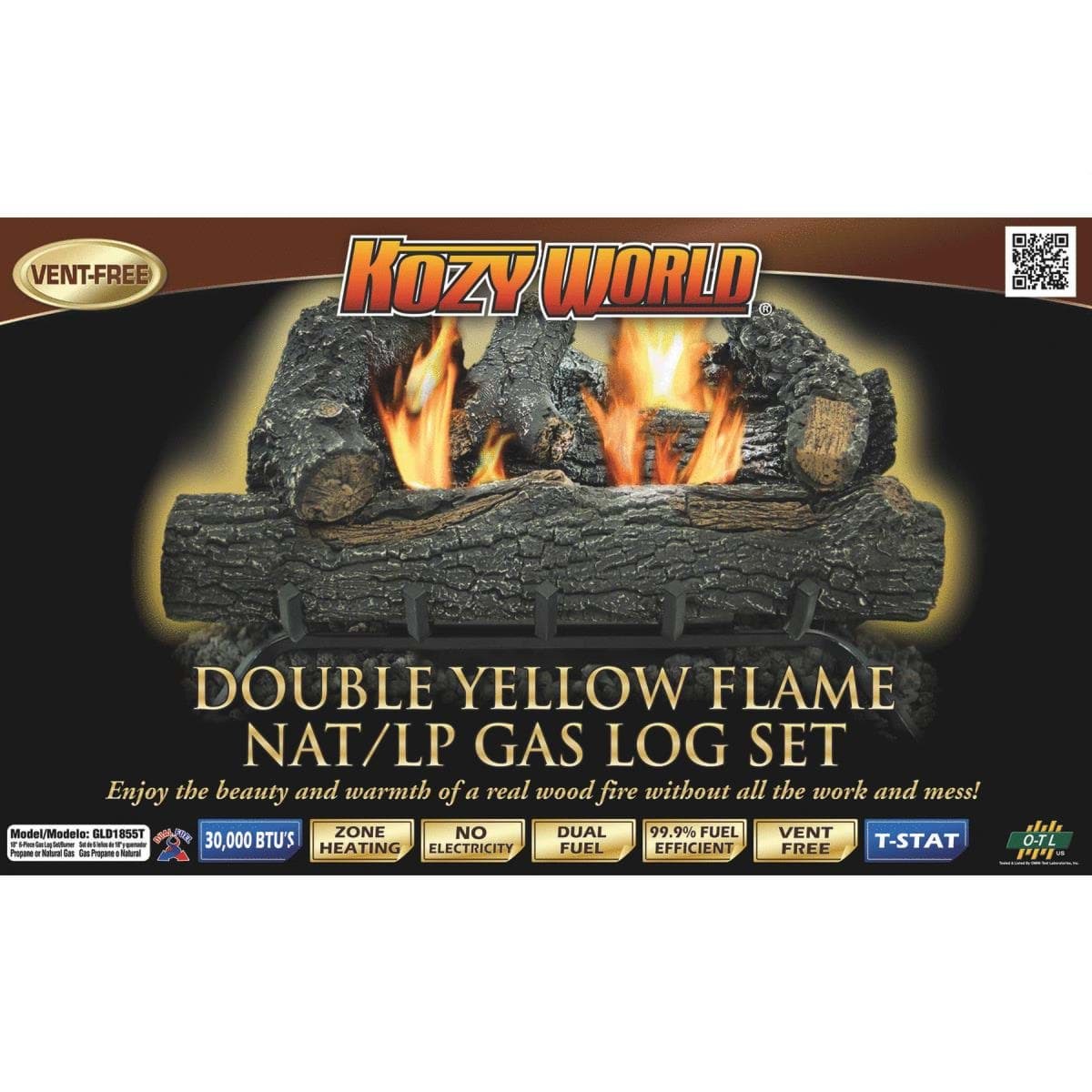 Picture of Comfort Glow Black Forest Vent-Free Gas Logs