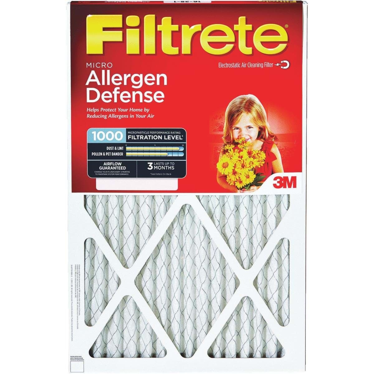 Picture of 3M Filtrete Allergen Defense Air Conditioner & Furnace Filter - 12"x12"x1"