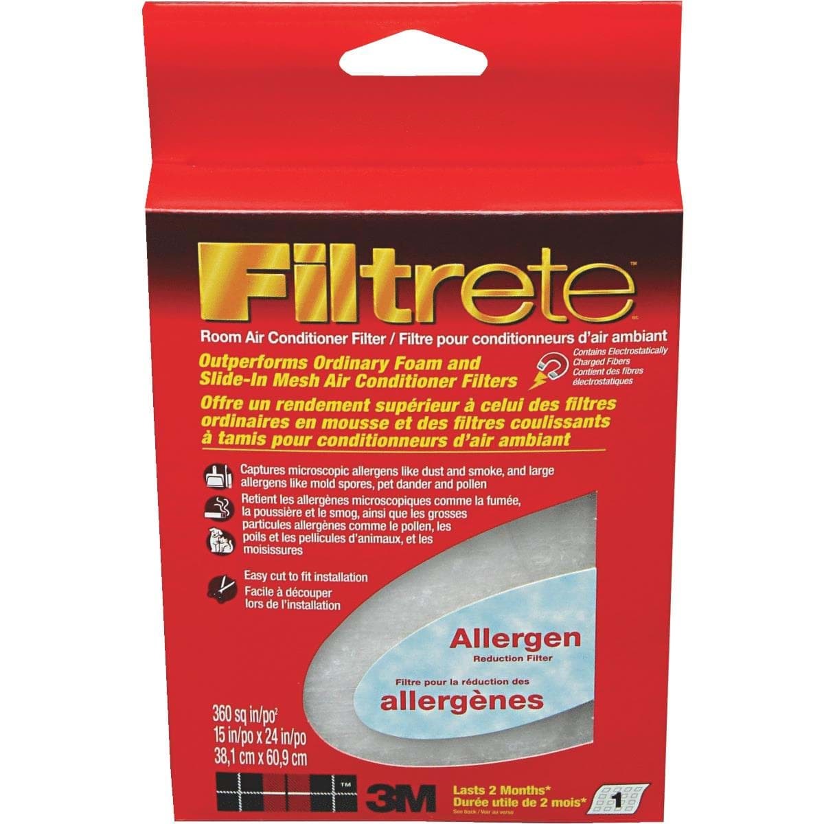 Picture of 3M Filtrete Room Air Conditioner Filter - 15"x24"x1/4"