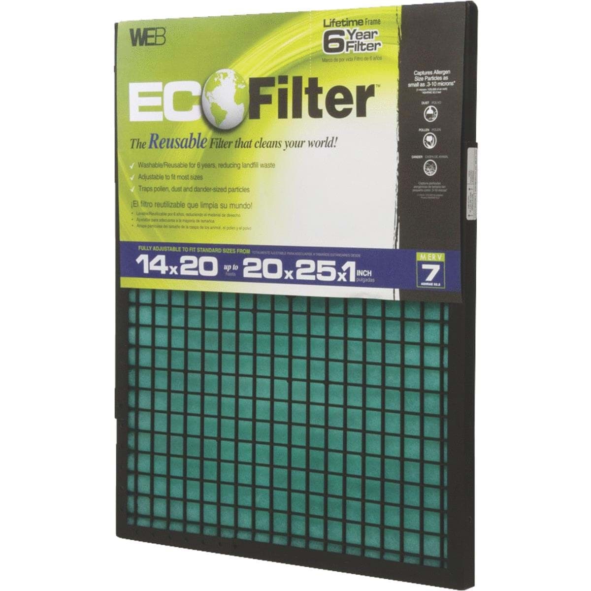 Picture of Web EcoFilter Air Conditioner & Furnace Filter - 20"x25"x1"