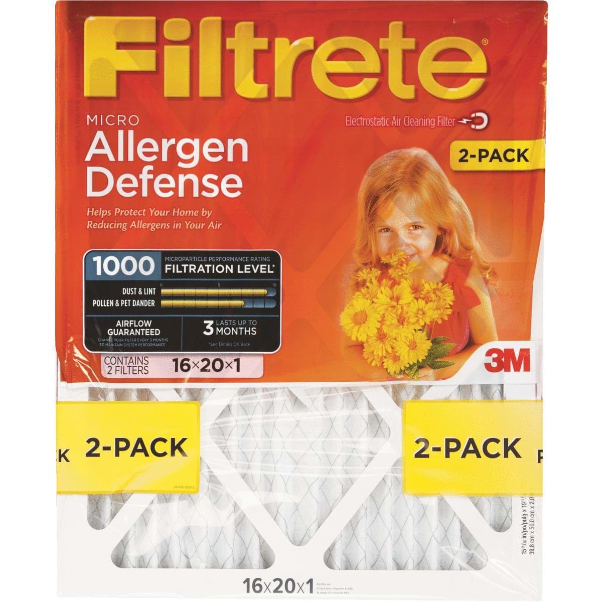 Picture of 3M Filtrete Allergen Defense Air Conditioner & Furnace Filter - 16"x20"x1"