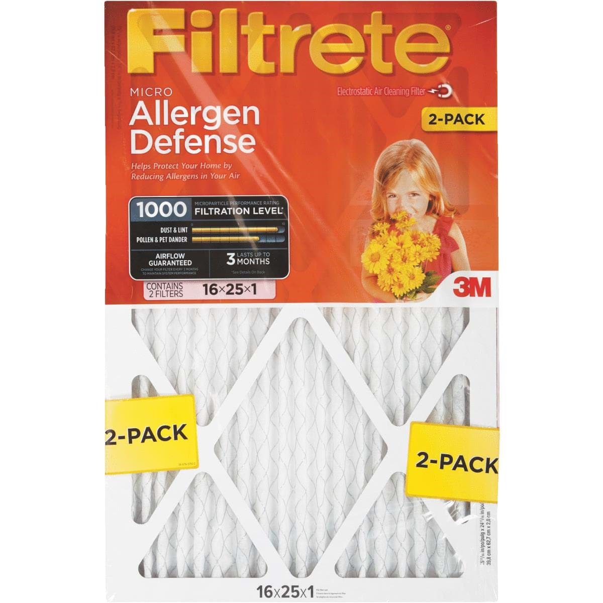 Picture of 3M Filtrete Allergen Defense Air Conditioner & Furnace Filter - 16"x25"x1"