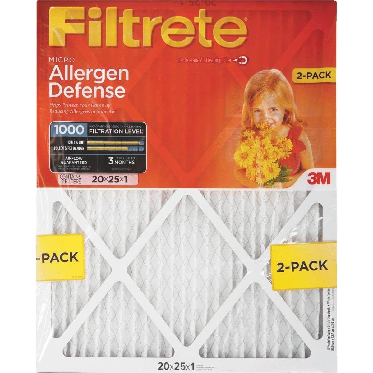 Picture of 3M Filtrete Allergen Defense Air Conditioner & Furnace Filter - 20"x25"x1"